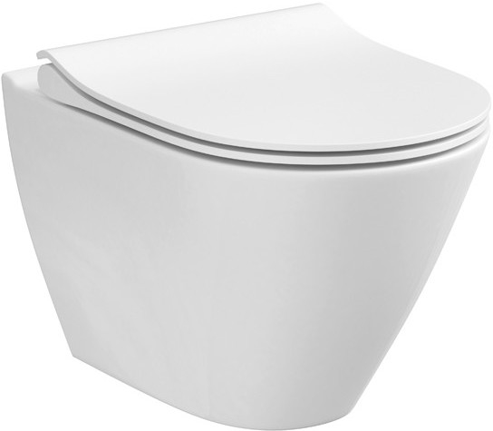 Cersanit K701-104 - Væghængt toilet med toiletsæde CITY OVAL keramik/hvid