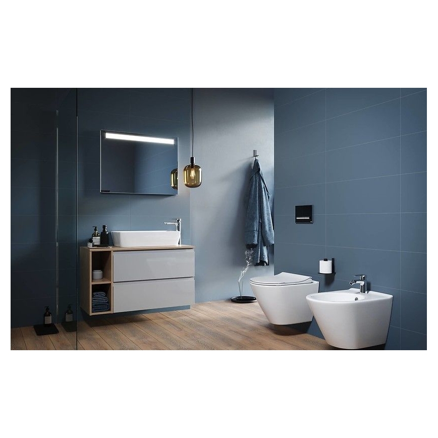 Cersanit K701-104 - Væghængt toilet med toiletsæde CITY OVAL keramik/hvid