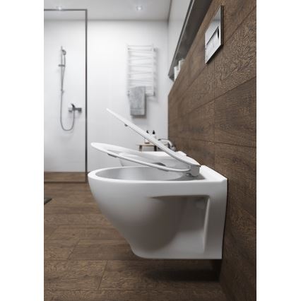 Cersanit K701-147 - Væghængt toilet med toiletsæde SAVIO keramik/hvid