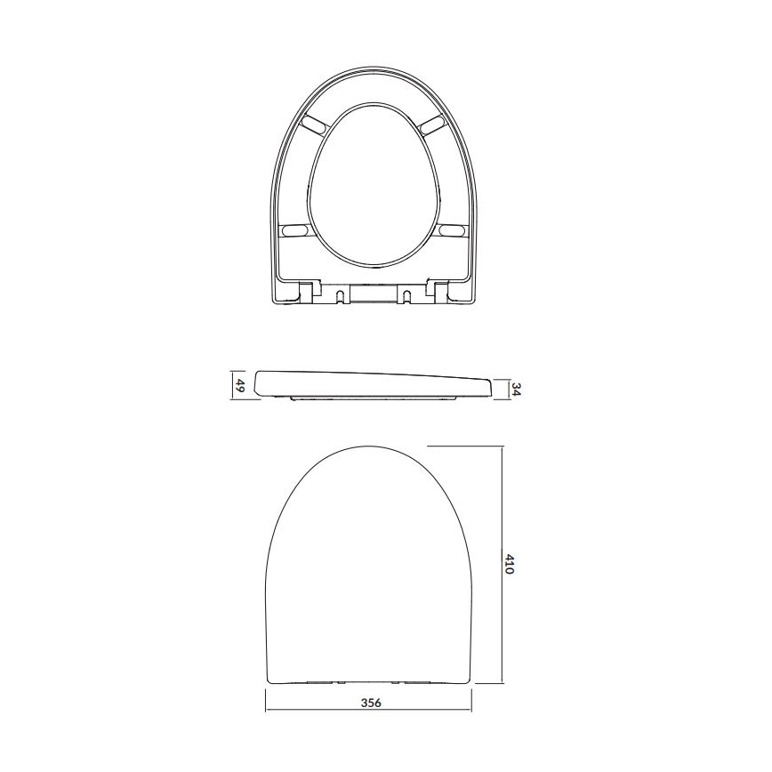 Cersanit K98-0122 - Toiletsæde PARVA SoftClose, hvid