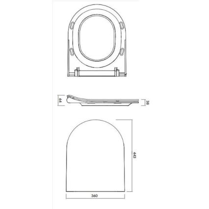 Cersanit K98-0146 - Toiletbræt CITY OVAL SoftClose hvid