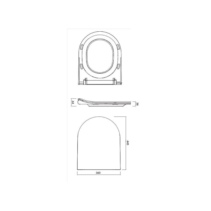 Cersanit K98-0146 - Toiletbræt CITY OVAL SoftClose hvid