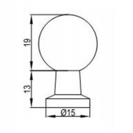 Cersanit S1021-019 - Møbelgreb MILLE, guld