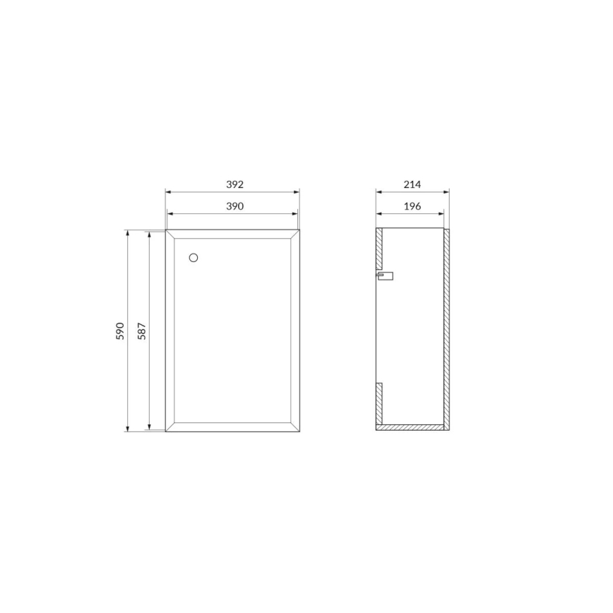 Cersanit S1022-002 - Væghængt underskab til håndvask MILLE 40x22 cm hvid