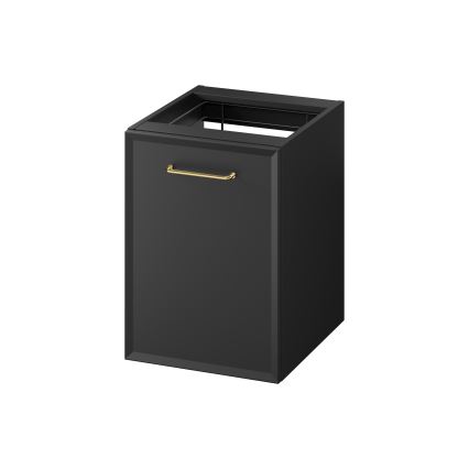 Cersanit S1022-012 - Væghængt badeværelsesskab med vasketøjskurv MILLE 40x55x45 cm sort