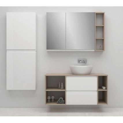 Cersanit S590-030 - Badeværelsesskab m. spejl MEDDIE 80x40 cm