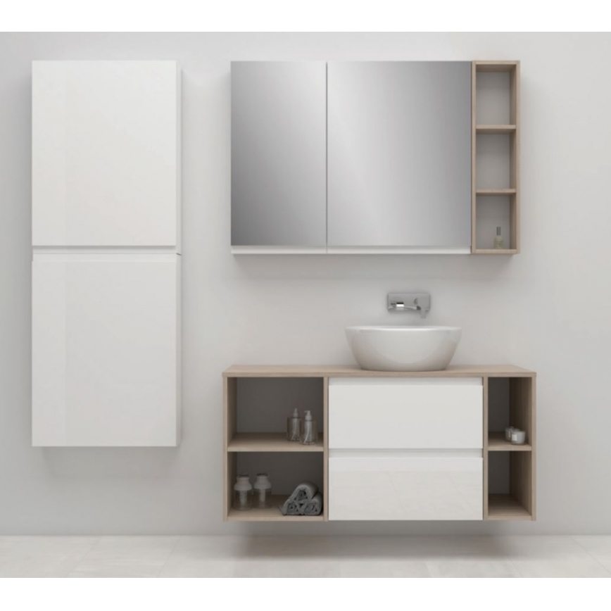 Cersanit S590-030 - Badeværelsesskab m. spejl MEDDIE 80x40 cm