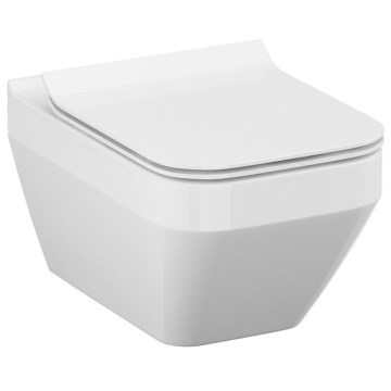 Cersanit S701-213-ECO - Vægophængt toilet med sæde CREA keramik/hvid