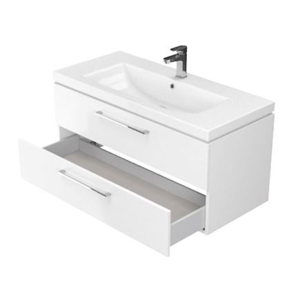 Cersanit S801-149-DSM - LARA væghængt badeværelsesskab med håndvask 80x46x45 cm hvid