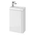 Cersanit S801-218-DSM - Væghængt badeværelsesskab med håndvask MODUO SLIM 40x22 cm højglans hvid
