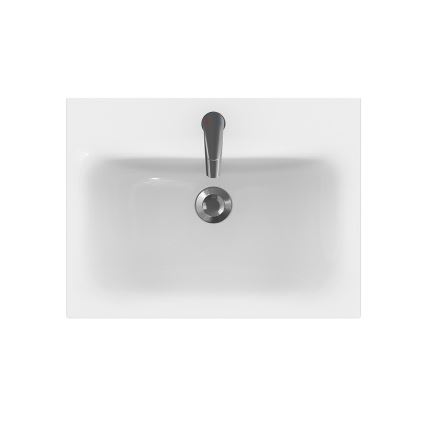 Cersanit S801-223-DSM - Væghængt badeværelsesskab med håndvask MODUO 60x45 cm højglans hvid