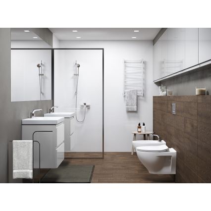 Cersanit S801-229-DSM - Væghængt badeværelsesskab med håndvask MODUO SLIM 50x62x35 cm højglans hvid