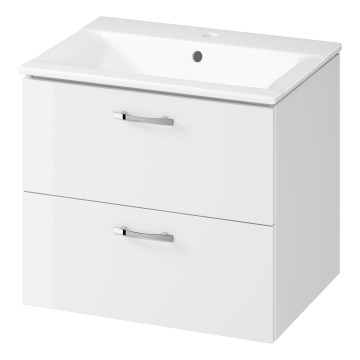 Cersanit S801-309-DSM - Væghængt badeværelsesskab med håndvask NIKO 60x50x45 cm hvid