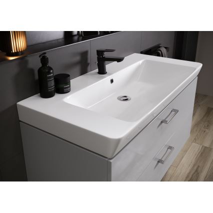 Cersanit S801-338-DSM - Væghængt badeværelsesskab med håndvask ELODY 46x80 cm hvid