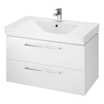 Cersanit S801-338-DSM - Væghængt badeværelsesskab med vask ELODY 46x80 cm hvid