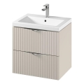 Cersanit S801-541 - Væghængt badeværelsesskab med håndvask TIRSO 60x60x45 cm beige