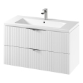 Cersanit S801-542 - Væghængt badeværelsesskab med håndvask TIRSO 100x60x45 cm hvid