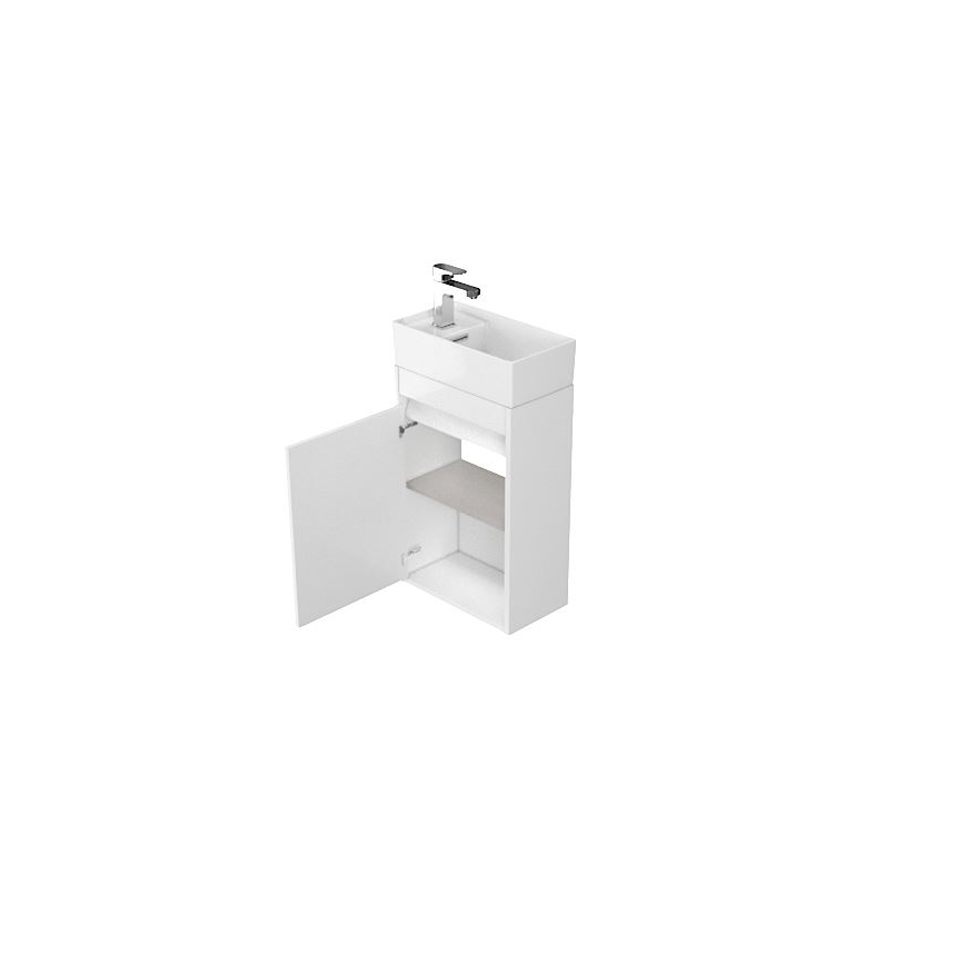 Cersanit S924-001 - Badeværelsesskab til vask CREA 59,3x39,2 cm blank hvid