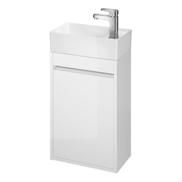 Cersanit S924-001 - Badeværelsesskab til vask BARBARA 59,3x39,2 cm blank hvid