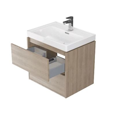 Cersanit S924-008 - Væghængt underskab til håndvask CREA 60x54x45 cm eg