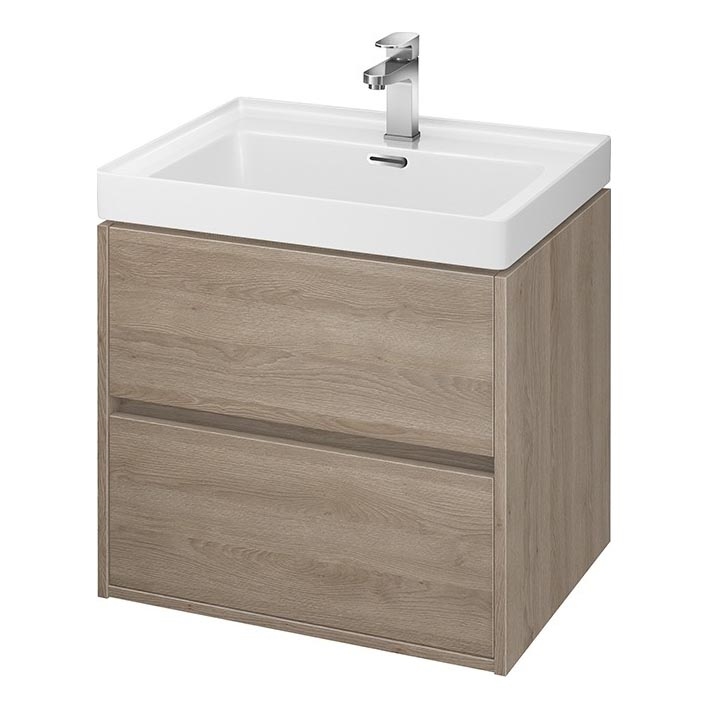 Cersanit S924-008 - Hanging badeværelse basin skab BARBARA 53,3x59,4 cm eg