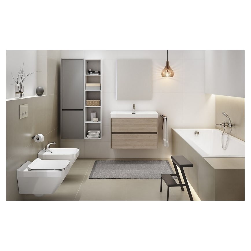 Cersanit S924-008 - Hanging badeværelse basin skab BARBARA 53,3x59,4 cm eg