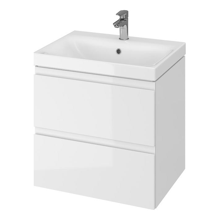 Cersanit S929-010 - Hanging badeværelse basin skab MEDDIE 57x59,5 cm skinnende hvid