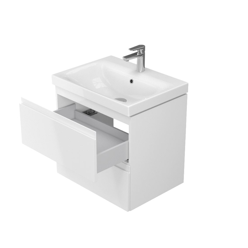 Cersanit S929-010 - Hanging badeværelse basin skab MEDDIE 57x59,5 cm skinnende hvid