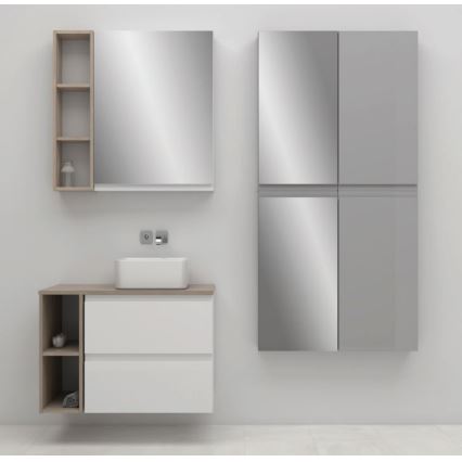 Cersanit S929-018 - Badeværelsesskab m. spejl MEDDIE 80x59,5 cm