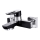 Cersanit S951-009 - Hane til badekar MILLE sort/skinnende krom
