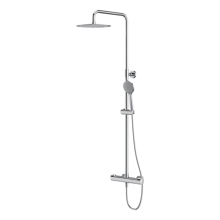 Cersanit S951-340 - Brusesæt med termostathane CITY skinnende krom