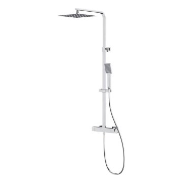 Cersanit S951-341 - Brusesæt med termostatisk blandingsbatteri CITY i blank krom