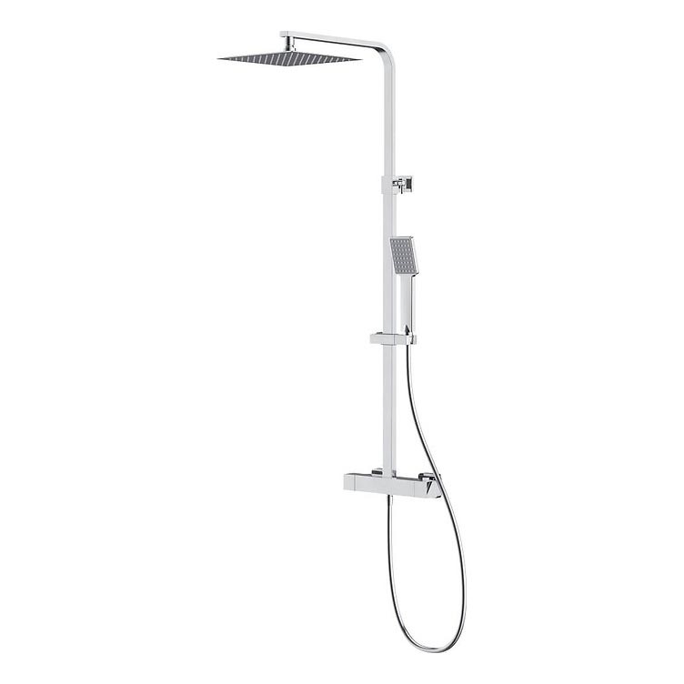 Cersanit S951-341 - Brusesæt med termostatisk blandingsbatteri CITY i blank krom