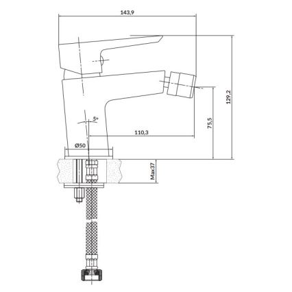 Cersanit S951-349 - Bidethane MILLE sort