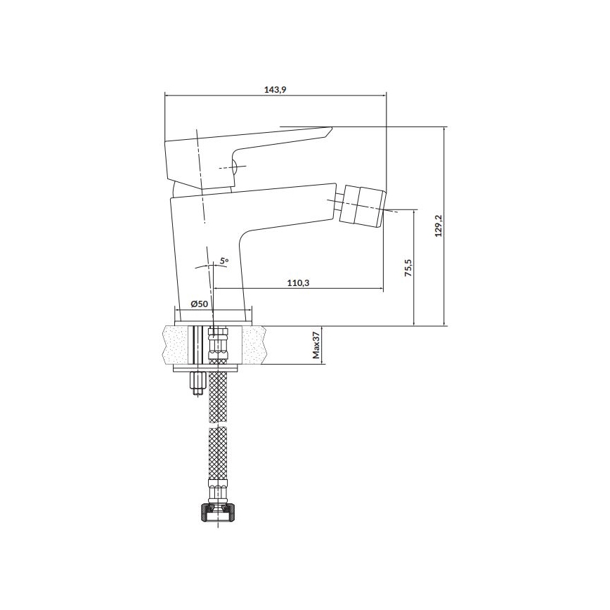 Cersanit S951-349 - Bidethane MILLE sort