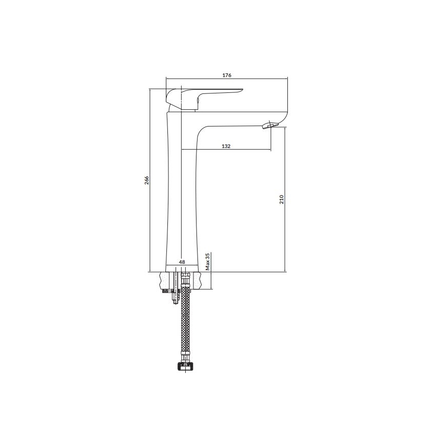 Cersanit S951-360 - Hane CITY 26,6 cm skinnende krom
