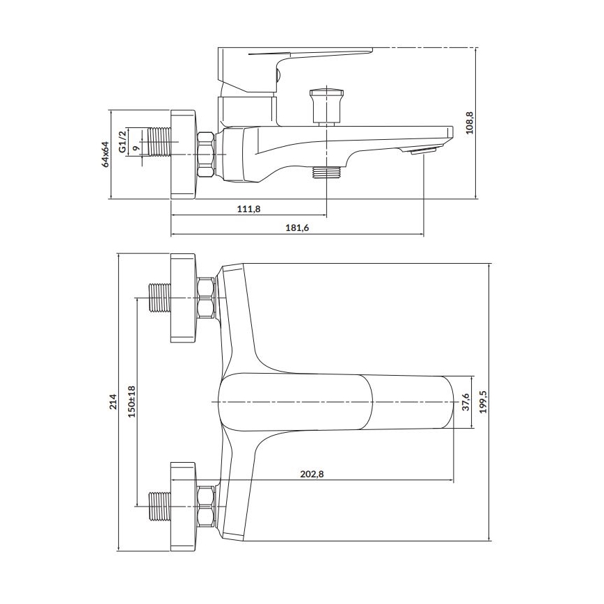 Cersanit S951-377 - Badekarbatteri LARGA blank krom