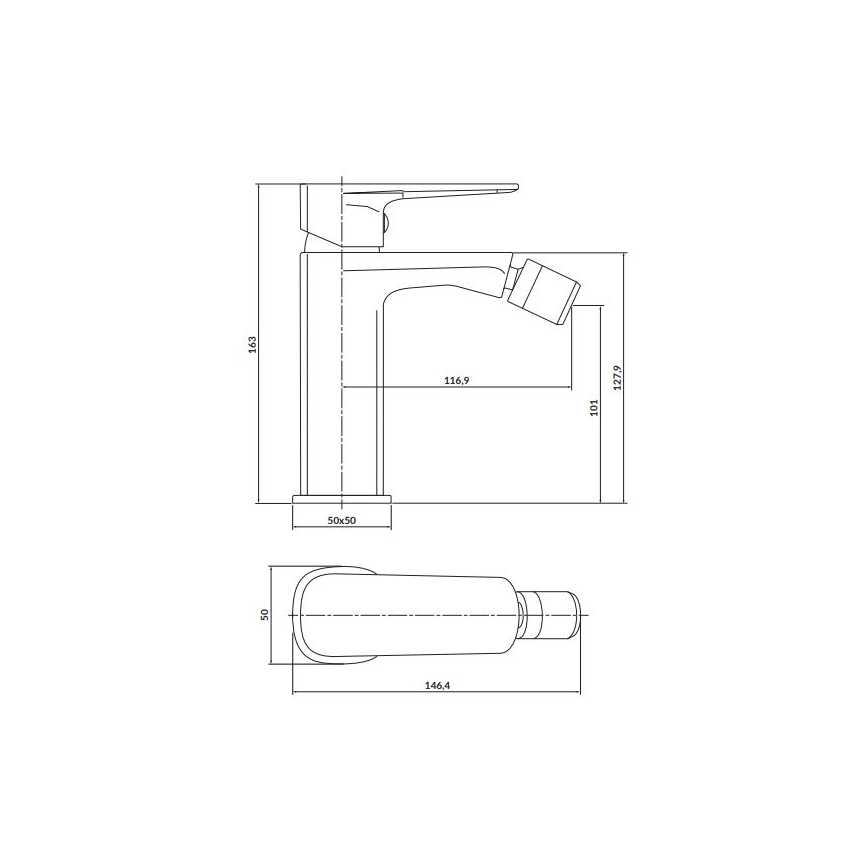 Cersanit S951-380 - Bidethane LARGA skinnende krom
