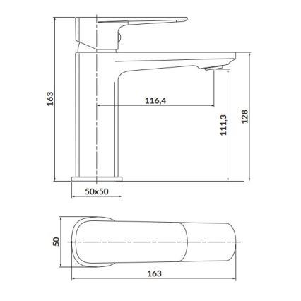 Cersanit S951-388 - Hane LARGA 16,3 cm skinnende krom