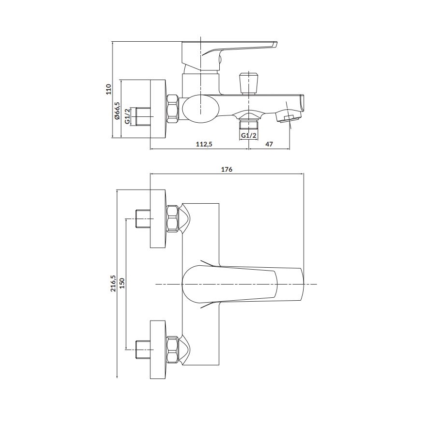 Cersanit S951-559 - Hane til badekar MODUO sort