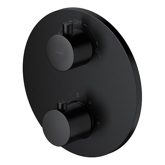 Cersanit S951-567 - Termostatisk brusehane til skjult installation ZEN sort