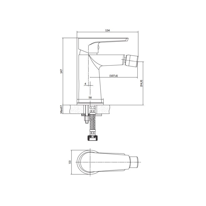 Cersanit S951-570 - Bidethane MODUO sort