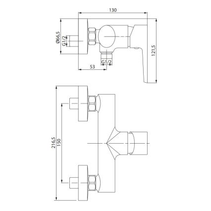 Cersanit S951-577 - Brusehane MODUO sort