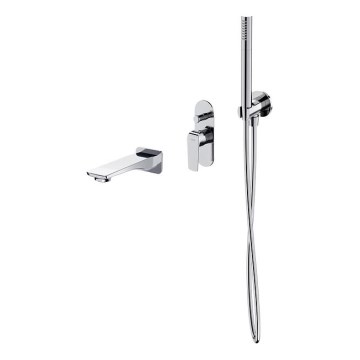 Cersanit S952-036 - Badekarsæt med indbygget armatur CITY blank krom