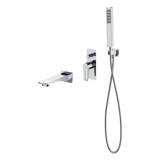 Cersanit S952-037 - Badekarsæt med indbygget MILLE armatur i blank krom