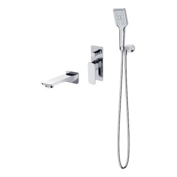 Cersanit S952-039 - Badekarsæt med indbygget LARGA armatur i blank krom