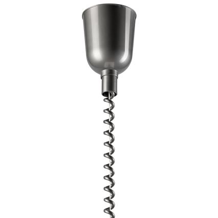 Udtrækslampe CHIARA 1xE27/60W/230V sølv/brun/bøg