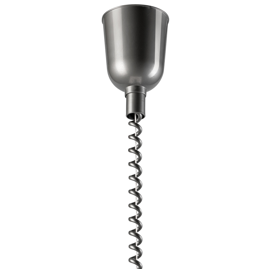 Udtrækslampe CHIARA 1xE27/60W/230V sølv/brun/bøg