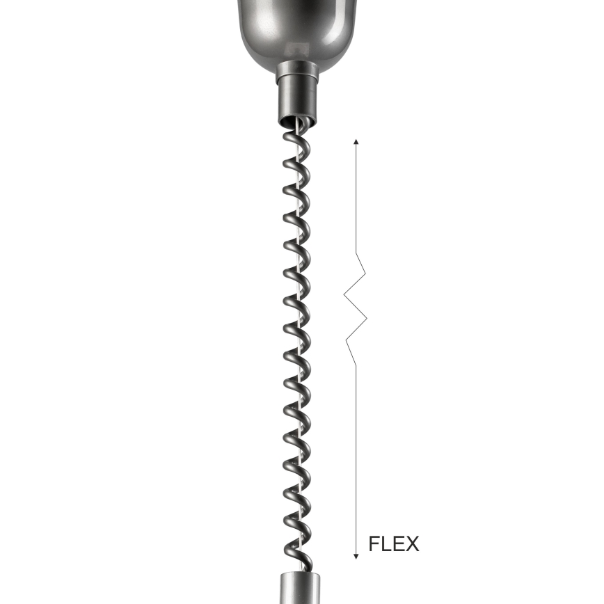 Udtrækslampe CHIARA 1xE27/60W/230V sølv/brun/bøg