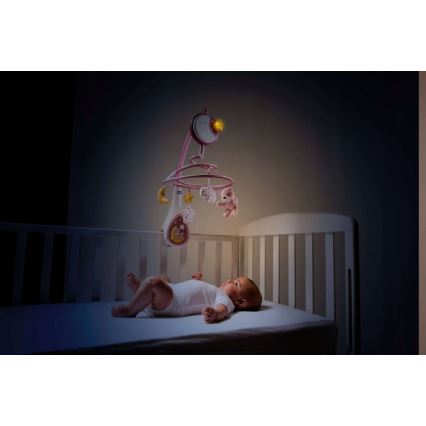 Chicco - 3-i-1 Uro med musik til vugge NEXT2DREAMS 3xAA pink